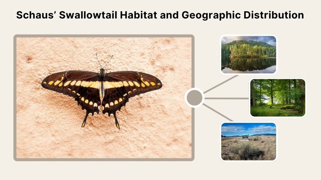 Schaus’ Swallowtail Habitat and Geographic Distribution