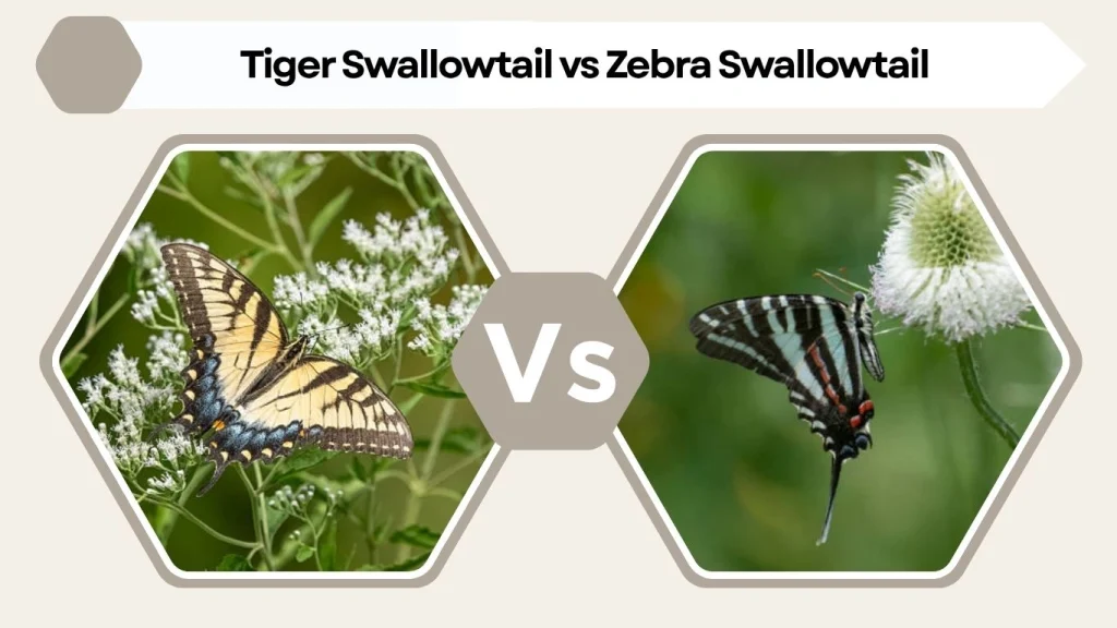 Tiger Swallowtail vs Zebra Swallowtail