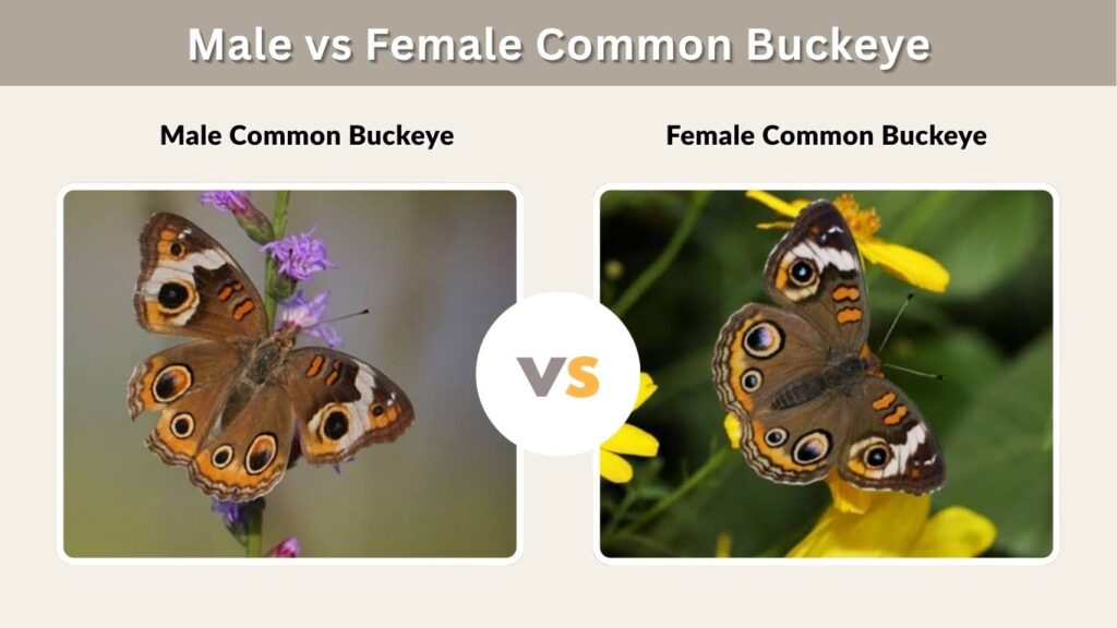 Male vs Female Common Buckeye